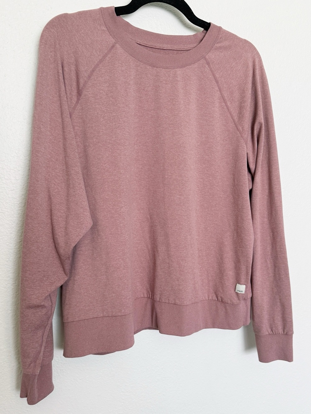 Vuori Daydream Crew Pullover Sweatshirt Sedona Heather Pink